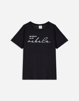 Tricou - Imprimeu mesaj - Negru