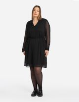 Jurk - Chiffon - donkerblauw