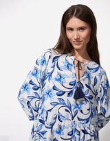 Haljina - &Scaron;areni print - tamno-plava