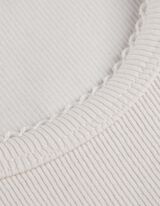 Tričko - Mušličkový lem - bílá