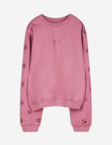 Sweatshirt - Borduursels - roze