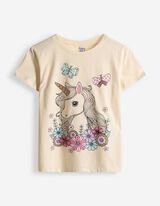 T-shirt - Impression avant - Beige