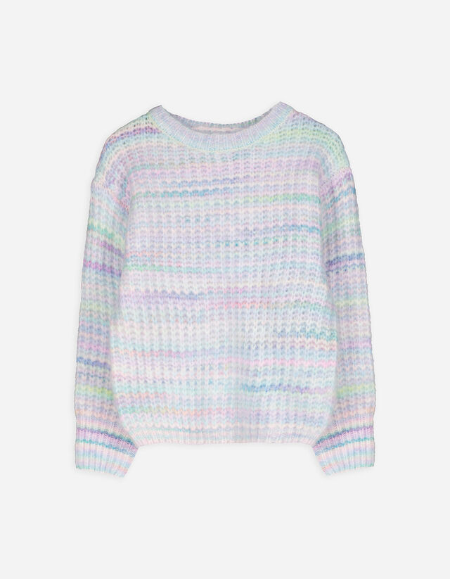 Strickpullover - Grobstrick - lila