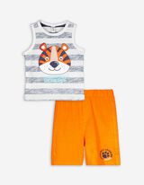 Set top și pantaloni - Imprimeu - Albastru inchis
