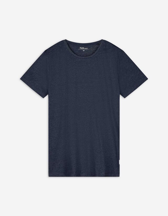 T-Shirt - Meliert - dunkelblau