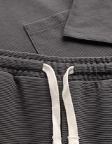 Set aus T-Shirt und Hose - Gerippt - dunkelgrau