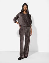 Broek - Fluweel - donkerbruin