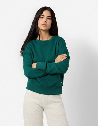 Mikina - Nadměrn&yacute; střih Oversized Fit - Tmavě zelen&aacute;