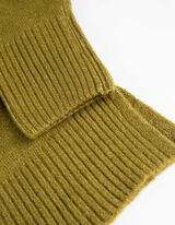 Pulover de tricot - Guler cu guler cocteil - Verde
