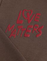 Hoodie - Print - Braun