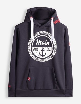 Hoodie - Print - Dunkelblau