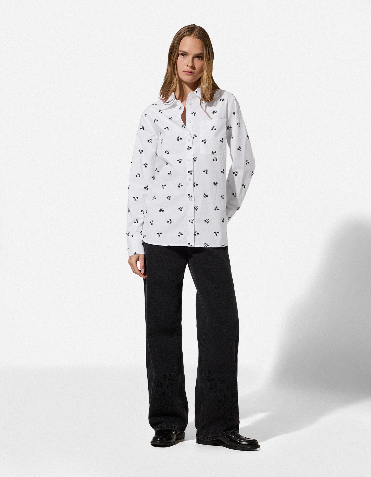 Blouse - Mickey Mouse - wit
