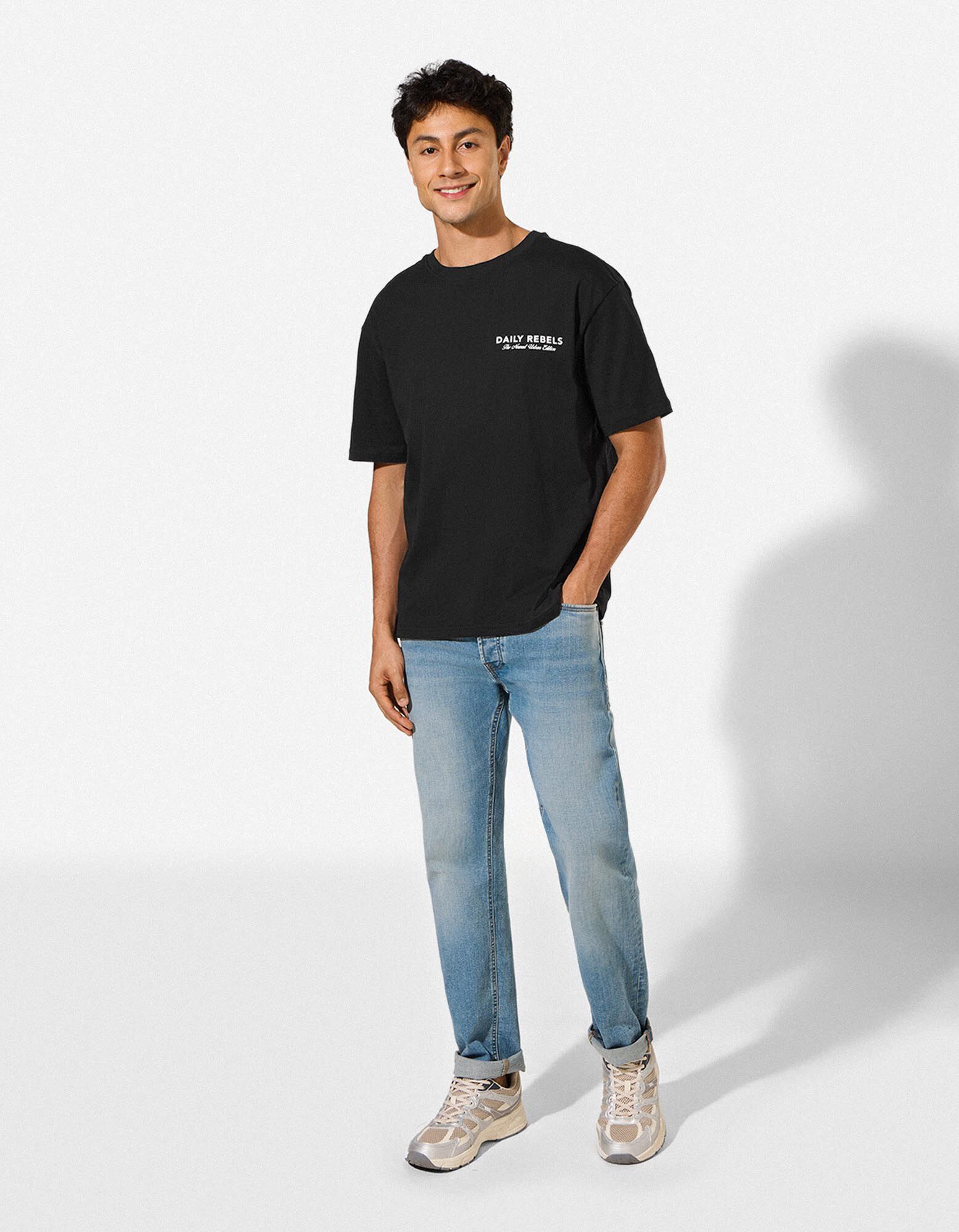T-Shirt - R&uuml;ckenprint - schwarz