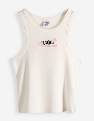 Top - Frontprint - Off-White