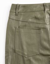 Kalhoty - Imitace kůže - tmave zelena