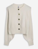 Cardigan - Knopfleiste - weiß