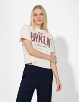 T-Shirt - Baumwoll-Mix - wei&szlig;