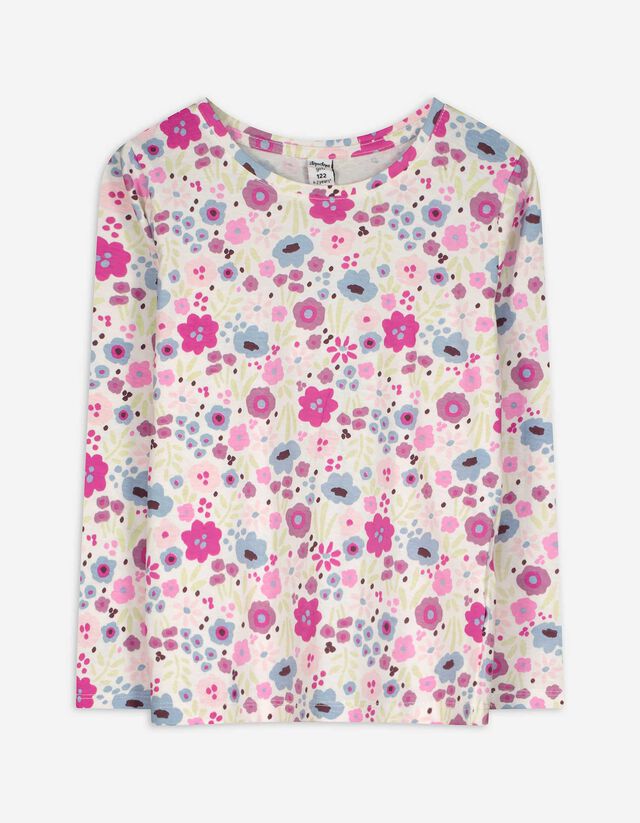 Shirt - Allover-Print - weiß