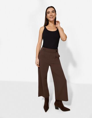 Hose - Elastischer Verschluss - dunkelbraun