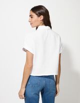 Overhemd - Mousseline - wit