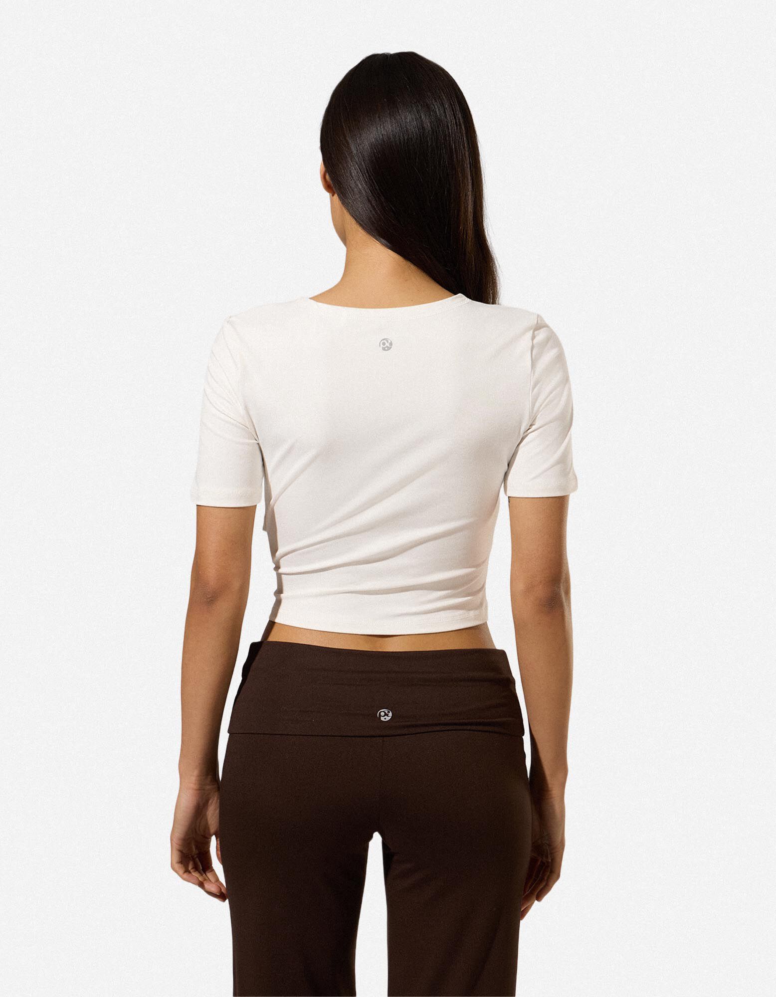 Yoga T-Shirt - Wickeloptik - Off-White - Takko Fashion