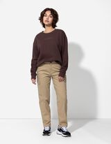 Pulover - Potisk s sporočilom - rjava