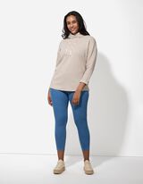 Sweatshirt - Streifen - beige