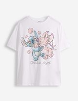 T-Shirt - Lilo & Stitch - wei&szlig;