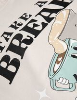 Mikina s kapucňou - Zadný výtlačok - bezova