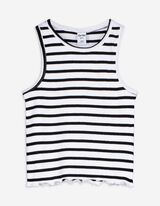 Tricou - Structură cu nervuri - Negru