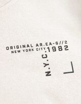 Hoodie - Tekstprint - beige