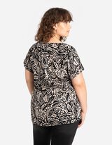 bluzkowy top - LENZING™ ECOVERO™ - czarny