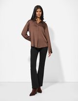 Broek - Uitlopende pasvorm - zwart