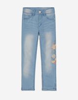 Jeans - Ricami - celeste