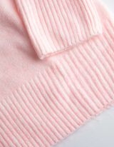 Pulóver - V-kivágás - rozsaszin