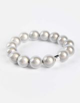 Braccialetto - Perle decorative - grigio chiaro