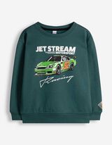 Sweatshirt - Print - Donkergroen
