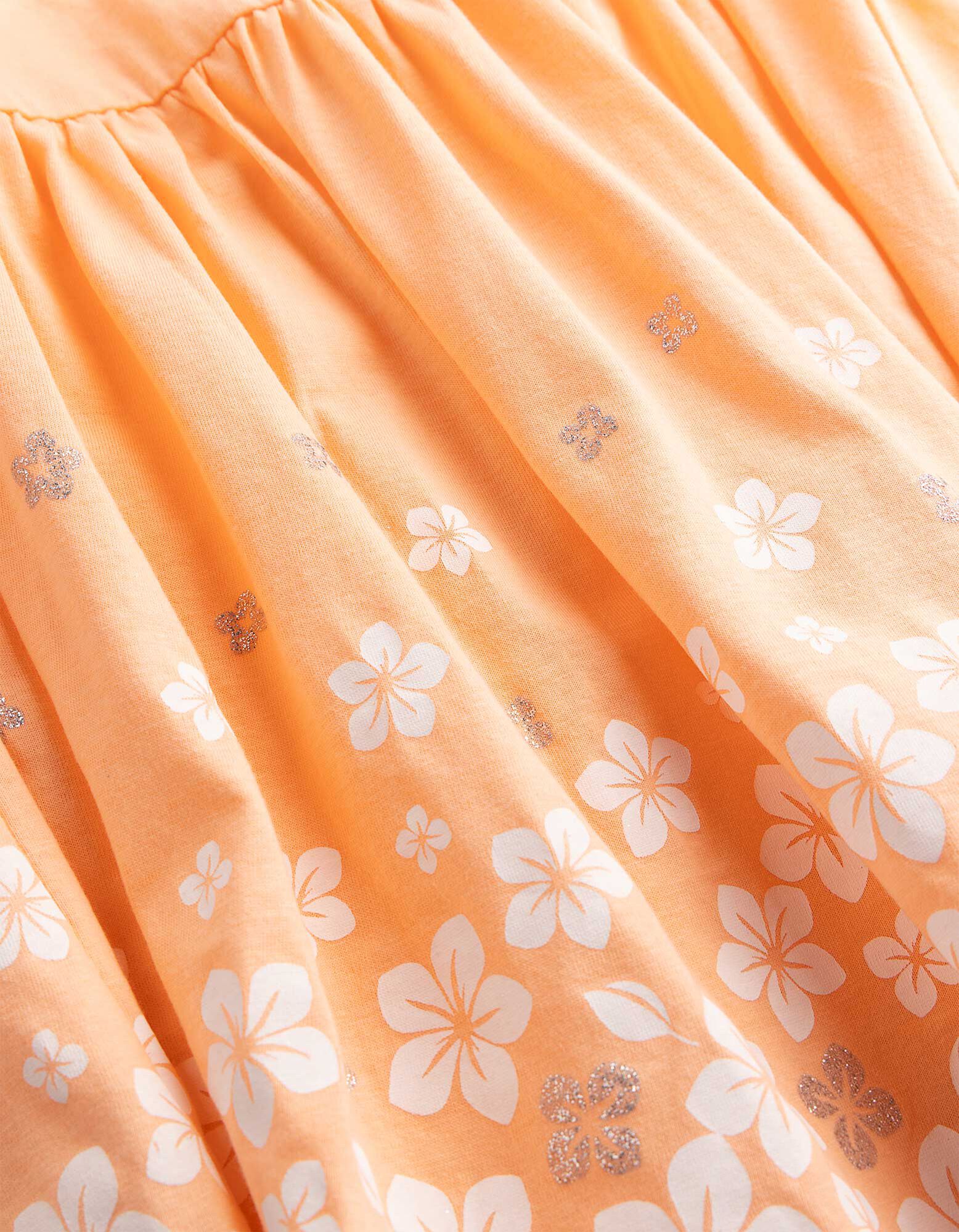 Kleid - Print - orange