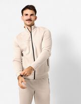 Cardigan - Col droit - beige