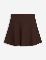 Rock in A-Linie - Knielang - dunkelbraun