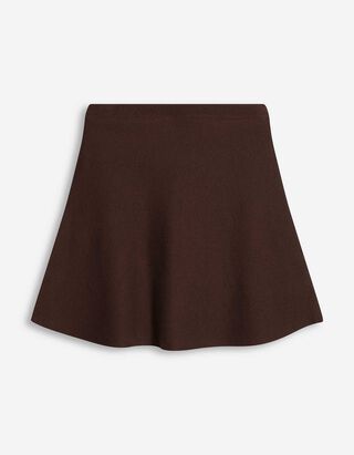 Rock in A-Linie - Knielang - dunkelbraun