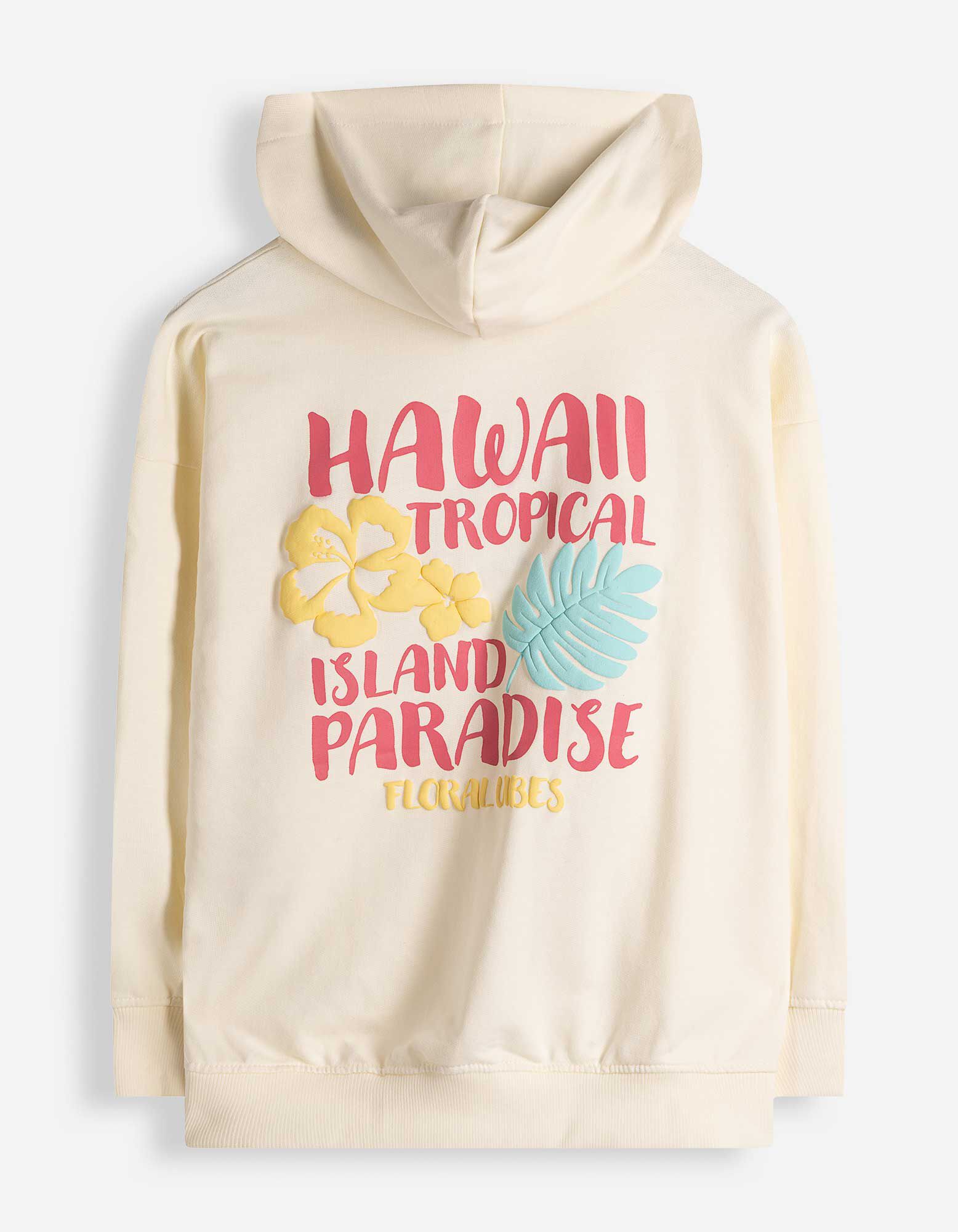 Hoodie - R&uuml;ckenprint - wei&szlig;