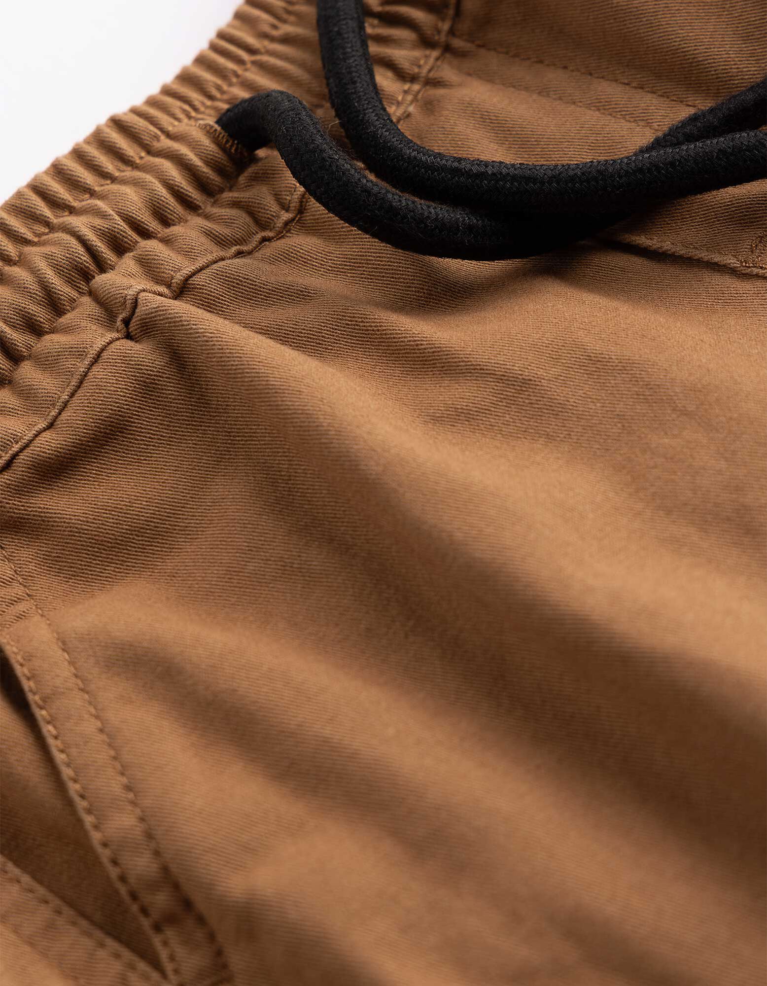 Jogpants - Aufgesetze Taschen - Braun