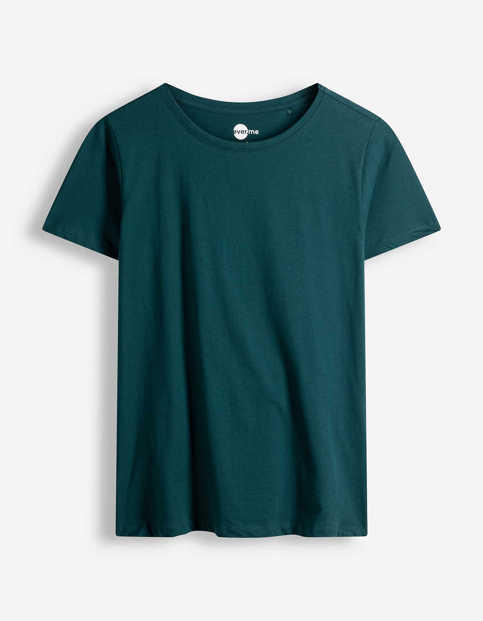 T-Shirt - Rundhals-Ausschnitt - Petrol