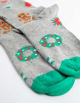 Sokken - Kerst - lichtgrijs