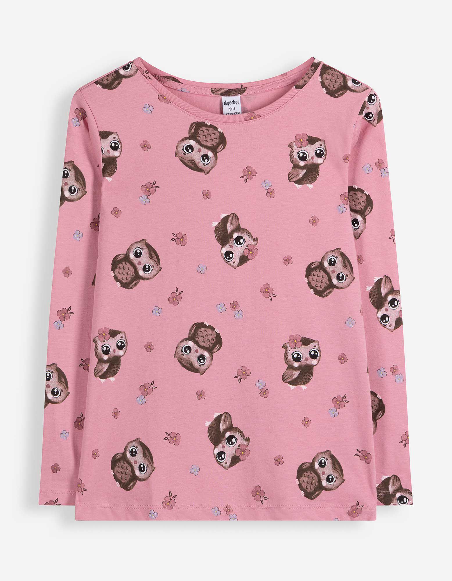 Longshirt - Allover-Print - Pink