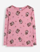 Longshirt - Allover-Print - Pink