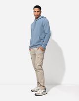 Majica s kapuljačom - mješavina pamuka - svijetlo plava