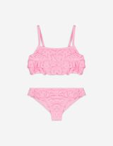 Set van bikinitop en bikinibroekje - Effen - roze