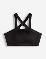 Set aus Bikinitop und Bikinislip - Strukturiertes Material - schwarz